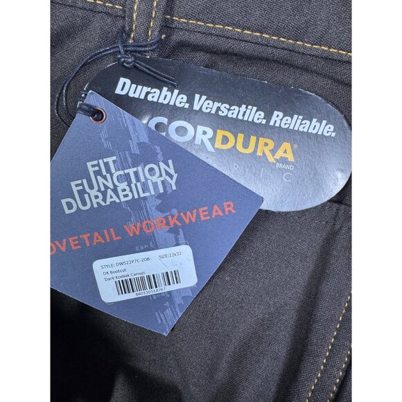 Dovetail Workwear Pants Womens 22x32 Brown DX Bootcut Durable Cordura Canvas Art - Picture 4 of 12